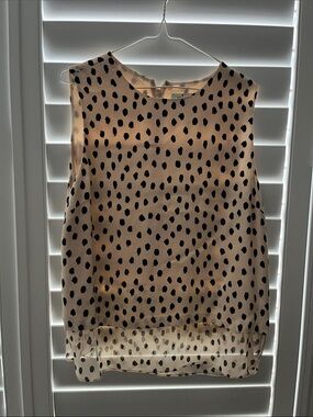 kate spade Beige and Black Polka Dot Sleeveless Camisole